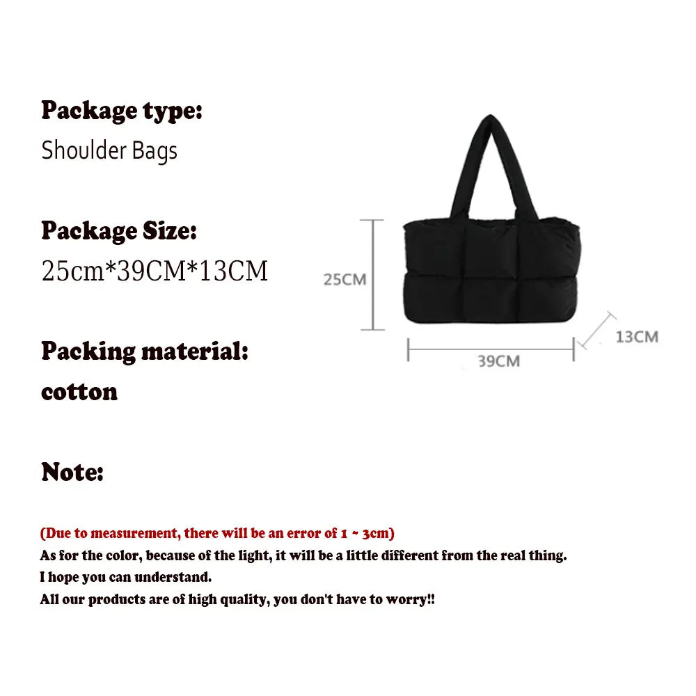 Sac Fourre-Tout Matelassé à Carreaux – Grande Capacité, Imperméable & Style Rétro