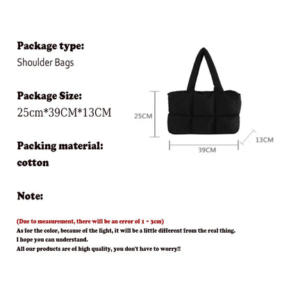 Sac Fourre-Tout Matelassé à Carreaux – Grande Capacité, Imperméable & Style Rétro