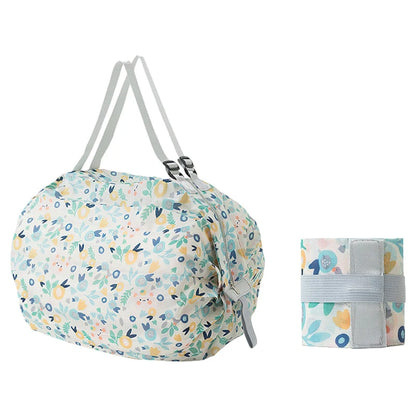 Sac Shopping Pliable Impérméable – Grande Capacité 48-64L, Rayé, Réutilisable