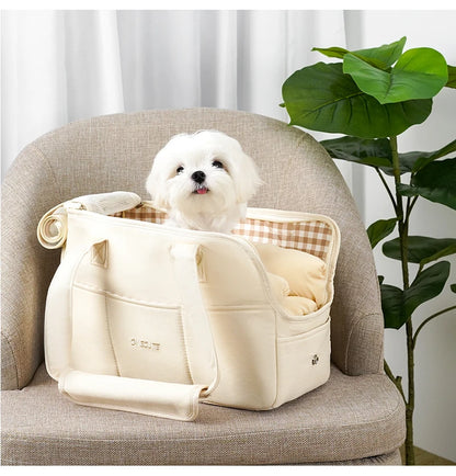 Sac de Transport pour Animaux – Chats & Petits Chiens, Coton Doux, Bandoulière