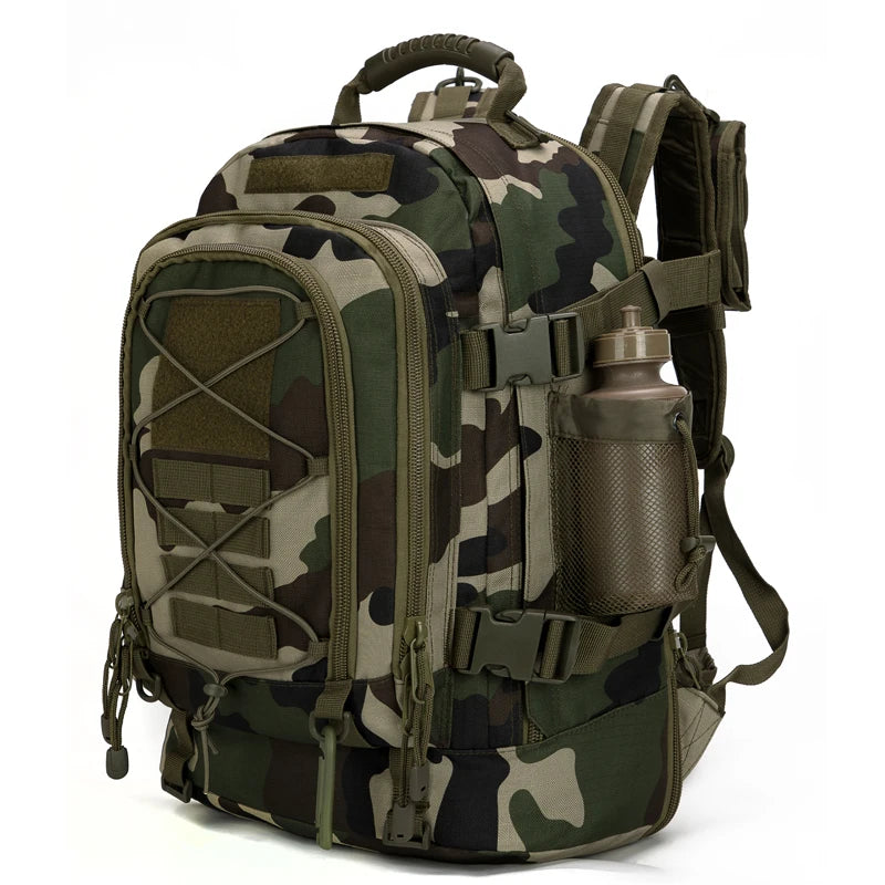 60L Waterproof Tactical Military Backpack – MOLLE System | Hiking, Camping & Hunting | 8 Colors