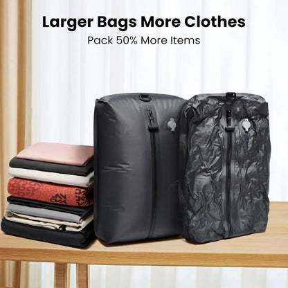Sac de Compression Sous Vide 17L – Rangement Vêtements & Voyage, Avec ou Sans Pompe