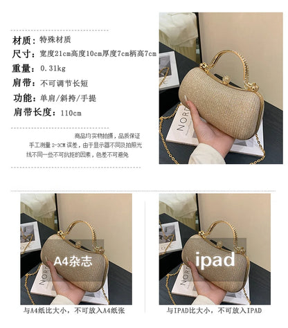 Evening party bags: This year, there is a trend for sophisticated and feminine women's bags. There are simple buttoned small bag