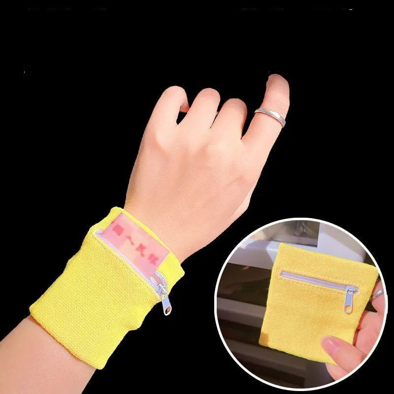 Bracelet Sport avec Pochette Zippée – Rangement Clés & Carte pour Course et Basketball