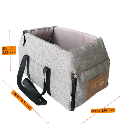 Dog & Cat Car Seat Bed – Portable & Washable | Car Safety | Sizes S & L | Chihuahua
