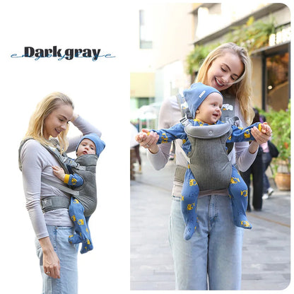 Sangle de Portage Bébé 4-en-1 – Coussin & Sangle Convertible en Siège | Face à Face & Face au Monde | 0–2 Ans