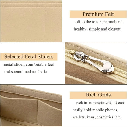 Bag Organizer – Multi-Pocket Insert, With or Without Zipper