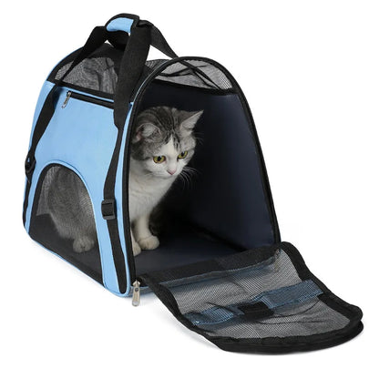 Breathable Mesh Cat & Dog Carrier – Foldable | Sizes S, M & L | Travel & Outdoor