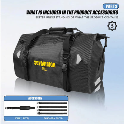 Waterproof Motorcycle Tail Bag - 20L to 100L