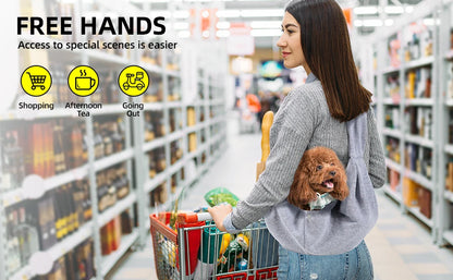 Hands-Free Dog & Cat Carrier Sling – Wearable Sling | Walks, Cycling & Motorcycling | Up to 7.5 kg