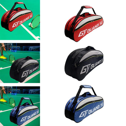Badminton, Tennis & Pickleball Racket Bag in Nylon – Large Capacity, Unisex