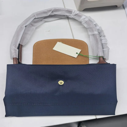 Foldable Embroidered Nylon Hobo Bag – Women's Shoulder Bag, Lightweight & Chic