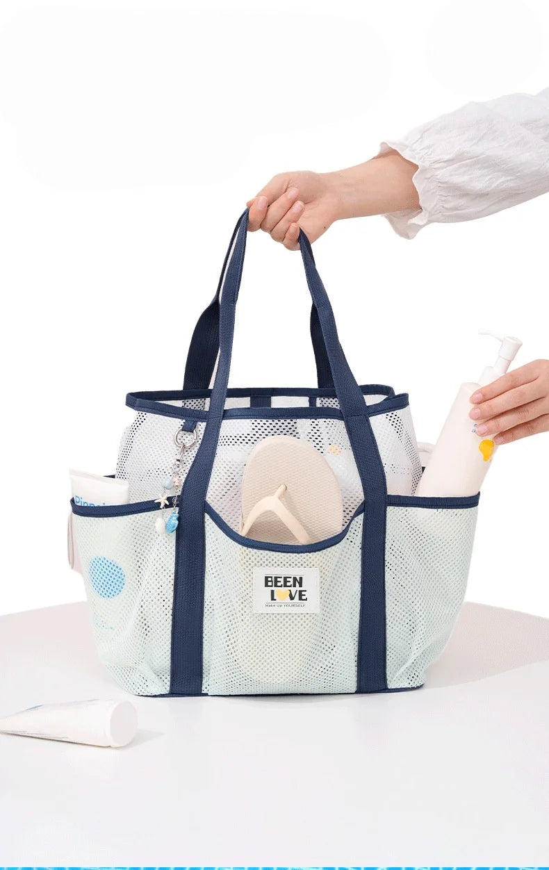 Sac de Plage et Gym en Maille – Grande Capacité, Portable, Idéal Piscine et Voyage