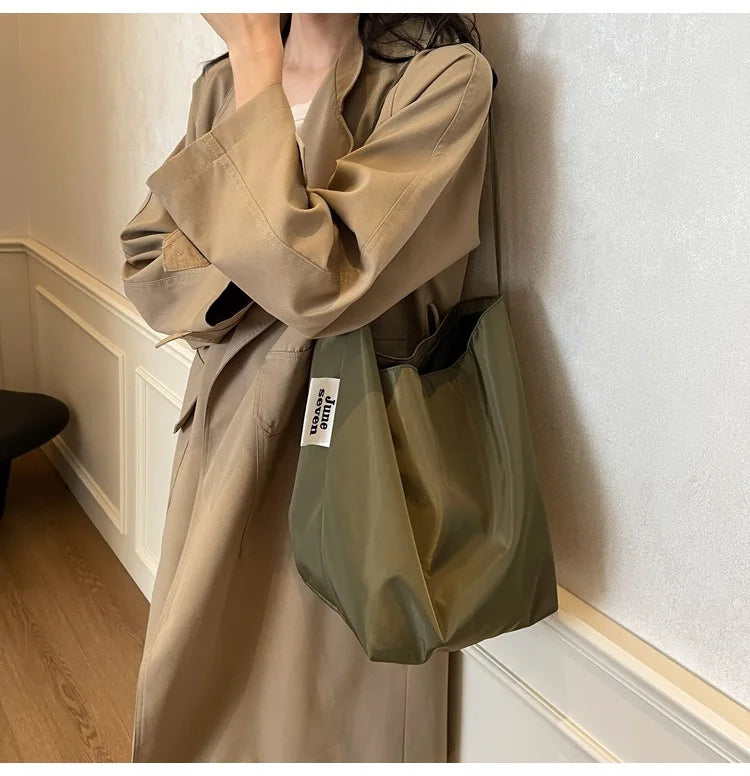 Sac Seau Fourre-Tout Minimaliste – Grande Capacité, Style Rétro pour Femme