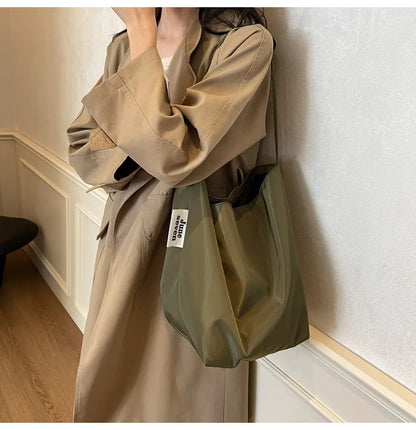 Sac Seau Fourre-Tout Minimaliste – Grande Capacité, Style Rétro pour Femme
