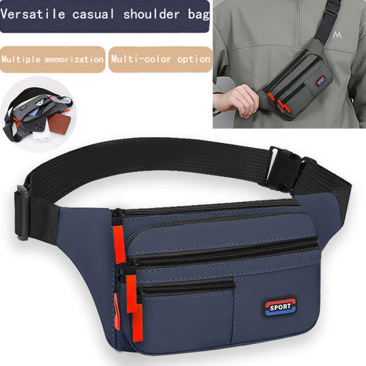 Sac banane sport imperméable — unisexe, multi-poches, idéal randonnée et course