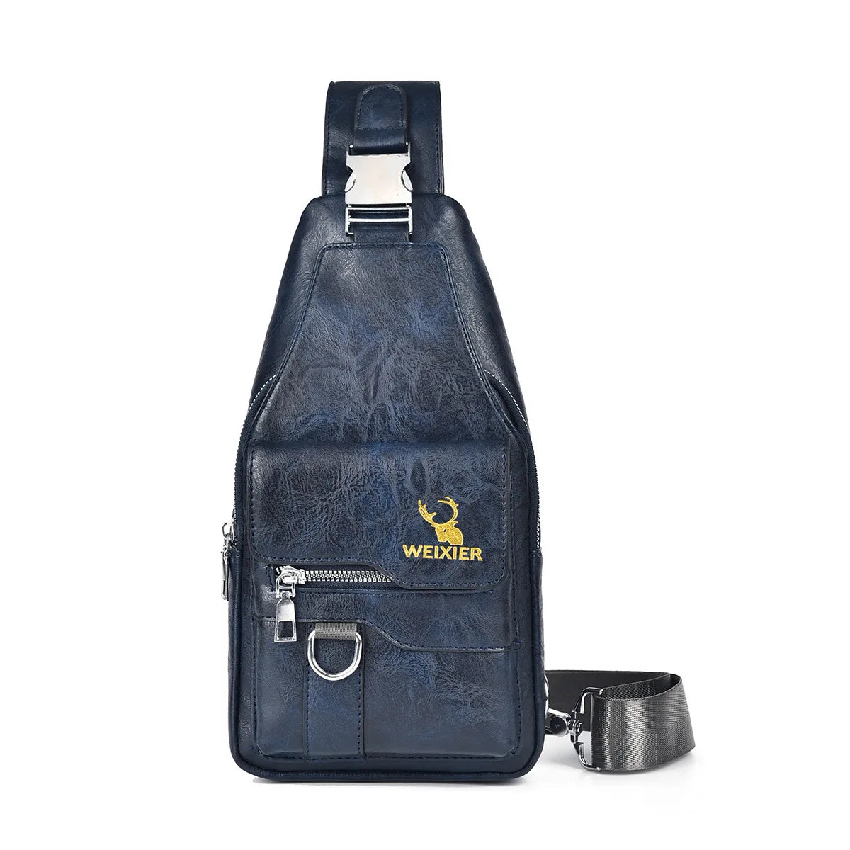 Sac Bandoulière Vintage pour Homme — Semi-Cuir & Grande Capacité