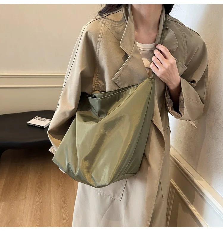 Sac Seau Fourre-Tout Minimaliste – Grande Capacité, Style Rétro pour Femme