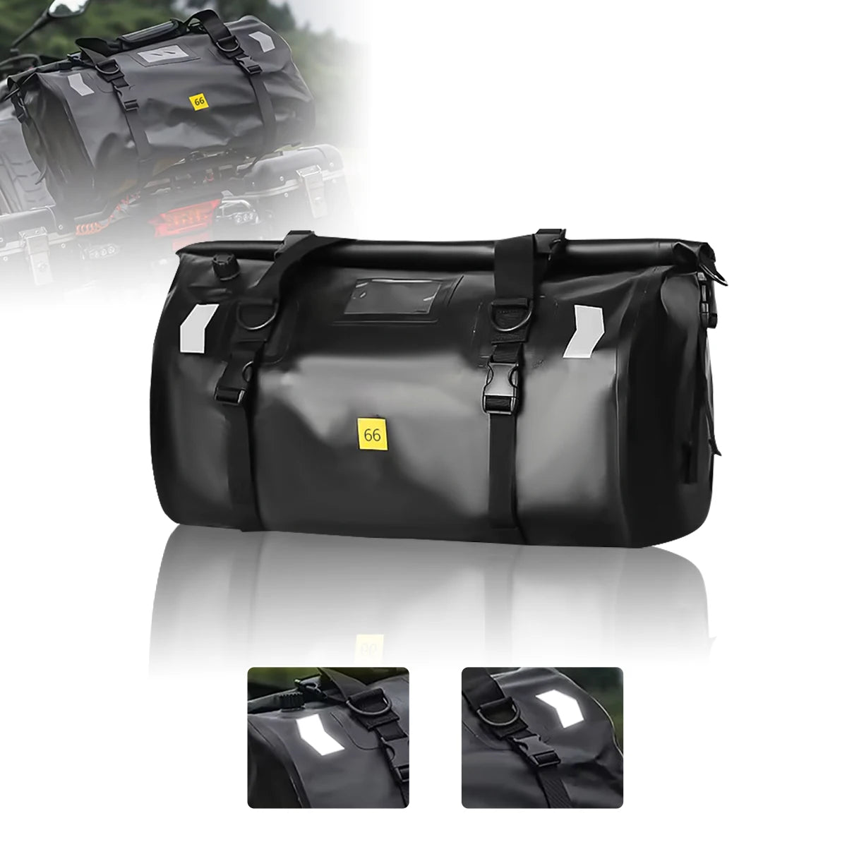 Waterproof Motorcycle Tail Bag - 20L to 100L