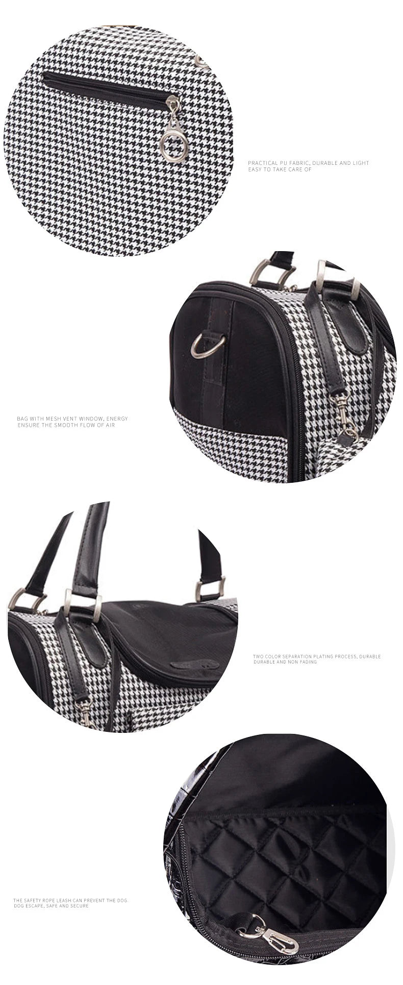 Sac Transporteur Chien & Chat – Bandoulière en Cuir PU | Taille S & M | Chihuahua & Petits Chiens