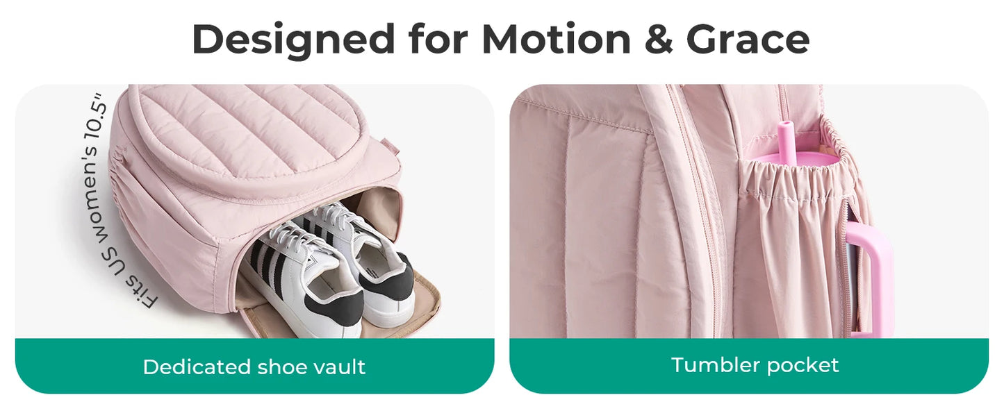Sac à dos sport femme – Tennis, Gym & Quotidien avec compartiment chaussures