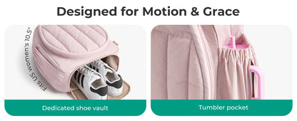 Sac à dos sport femme – Tennis, Gym & Quotidien avec compartiment chaussures