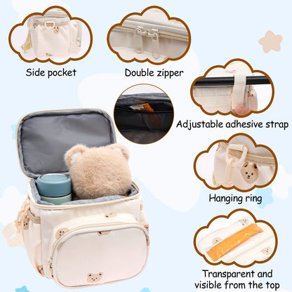 Panier Vélo Enfant – Sac de Guidon Multi-Poches pour Trottinette et Vélo
