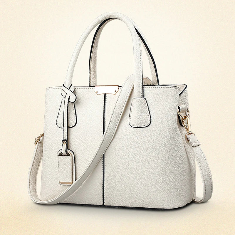 Women's PU Leather Tote Bag - Large, Shoulder & Crossbody