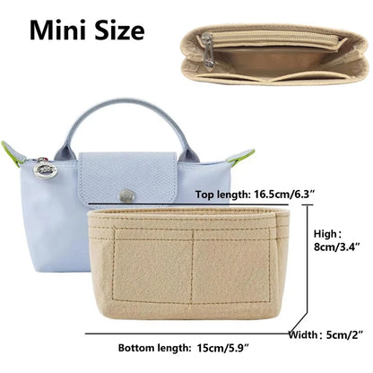 Bag Organizer – Multi-Pocket Insert, With or Without Zipper