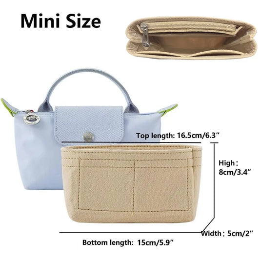 Organisateur Intérieur de Sac – Insert Multipoches, Avec ou Sans Fermeture Éclair
