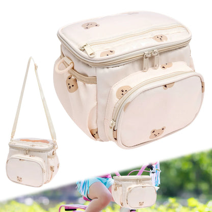 Panier Vélo Enfant – Sac de Guidon Multi-Poches pour Trottinette et Vélo