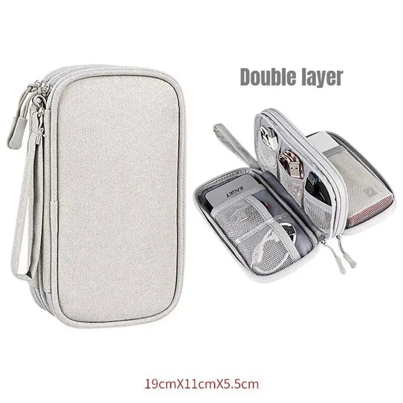 Pochette Organisateur de Câbles – Double ou Simple Couche, Imperméable & Compacte