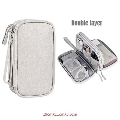 Pochette Organisateur de Câbles – Double ou Simple Couche, Imperméable & Compacte