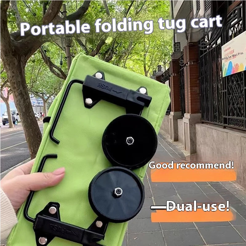 Foldable Eco Shopping Trolley Bag with Wheels – Large Capacity Shopping Cart