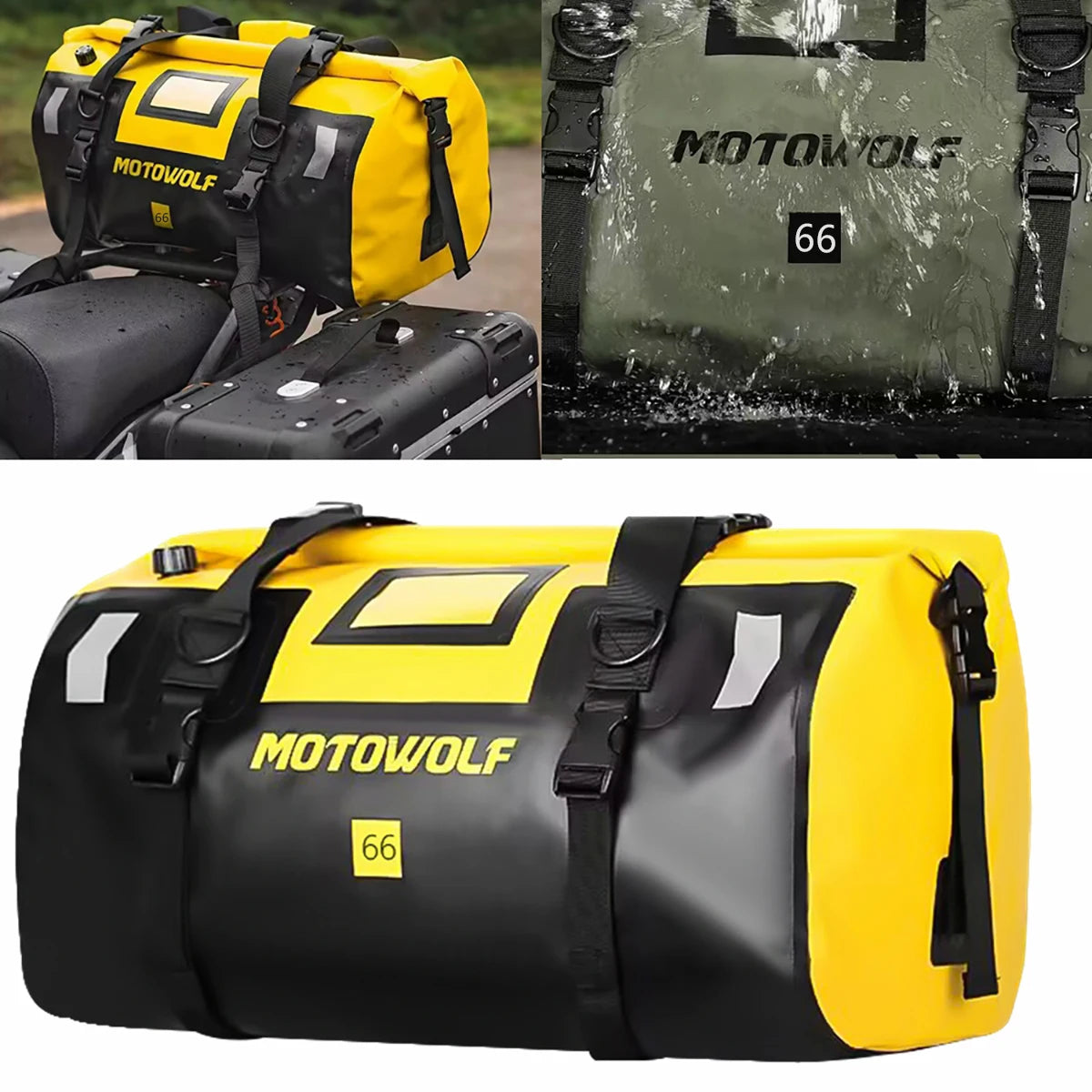 Waterproof Motorcycle Tail Bag - 20L to 100L