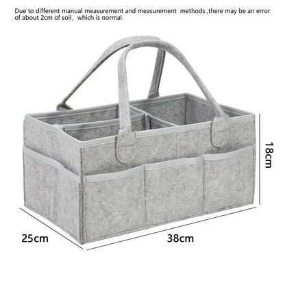 Felt Diaper Caddy – Large Capacity, Toy and Diaper Storage