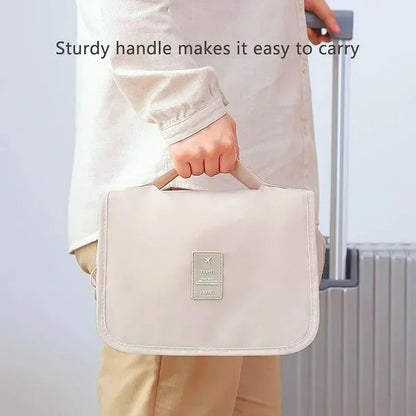 Sac de maquillage de voyage de haute qualité, organisateur de produits de toilette étanche pour femmes, nécessaire de salle de bain, pochette de lavage, sac de rangement de maquillage à crochet