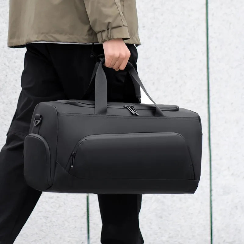 PU Travel Bag – Large Capacity, Multi-Compartment & Shoe Storage
