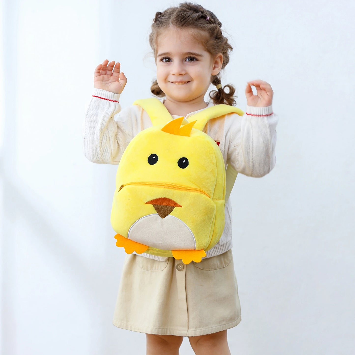 Sac à Dos Enfant Animaux – Canard, Vache, Grenouille – Grande Capacité, École et Voyage