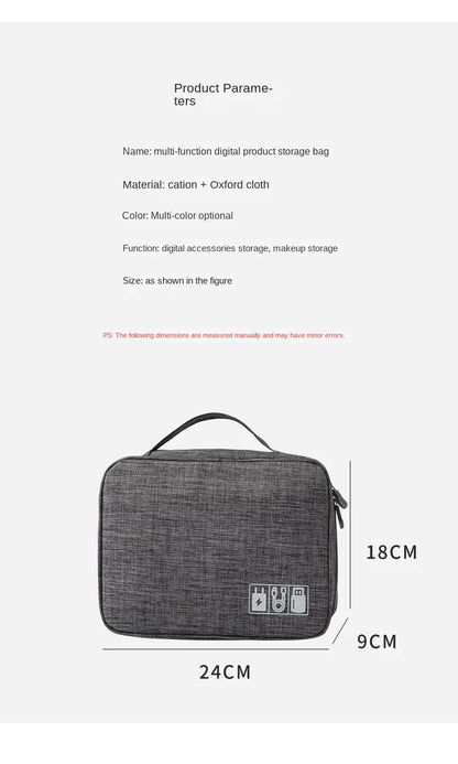 Cable Organizer Pouch – Waterproof, Portable & Multifunctional for Travel