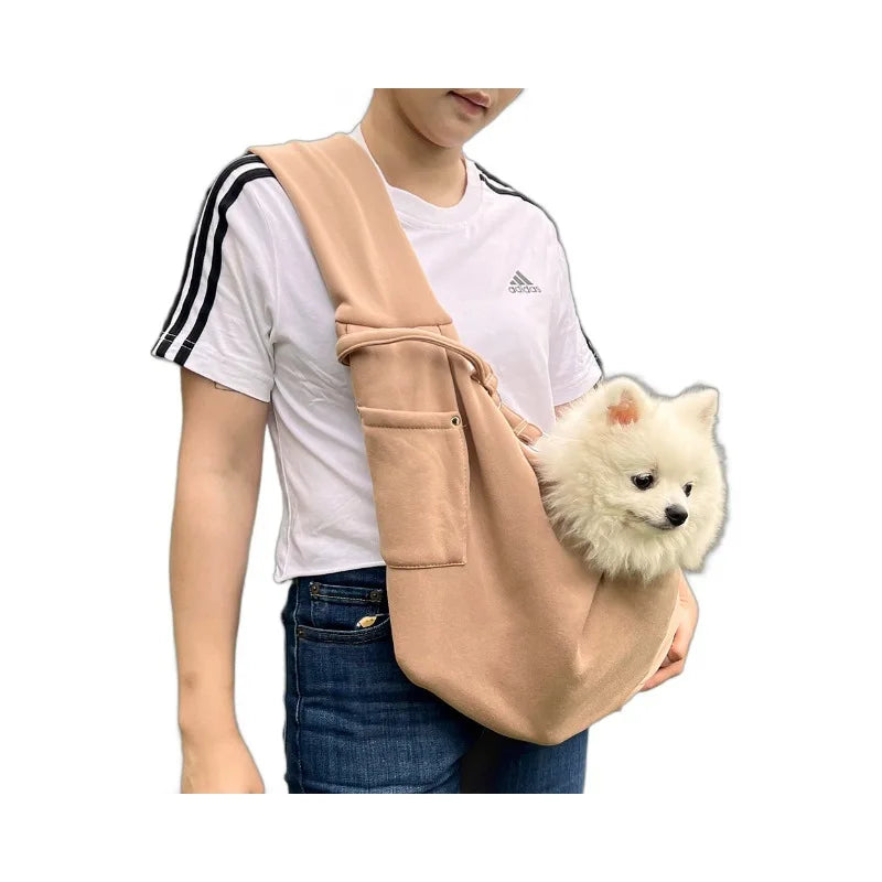 Sling Transporteur Bandoulière en Toile Chien & Chat – Mains Libres | Jusqu’à 7,5 kg | Chihuahua, Caniche & Teddy