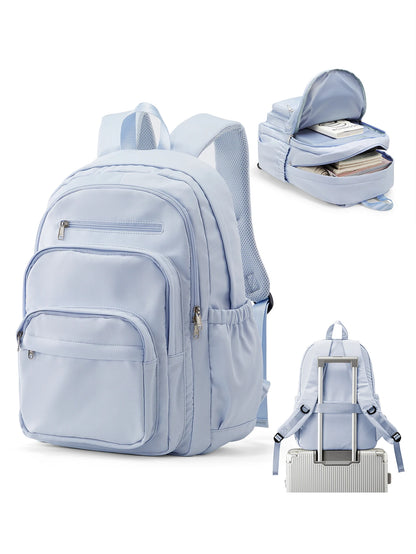 Premium Nylon Teen Backpack – Multi-Pocket, School and Travel, Casual Chic Style