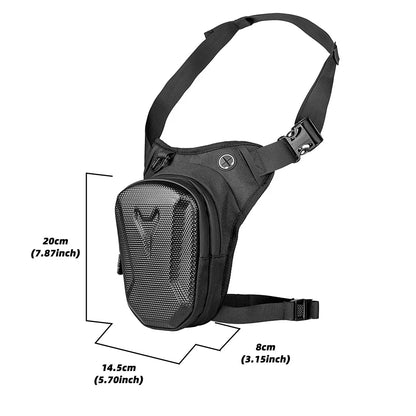 Waterproof Motorcycle Drop Leg Bag – Hard EVA Shell, Reflective
