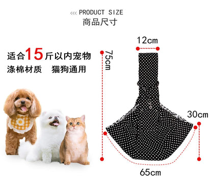 Sling Transporteur Bandoulière en Toile Chien & Chat – Mains Libres | Jusqu’à 7,5 kg | Chihuahua, Caniche & Teddy
