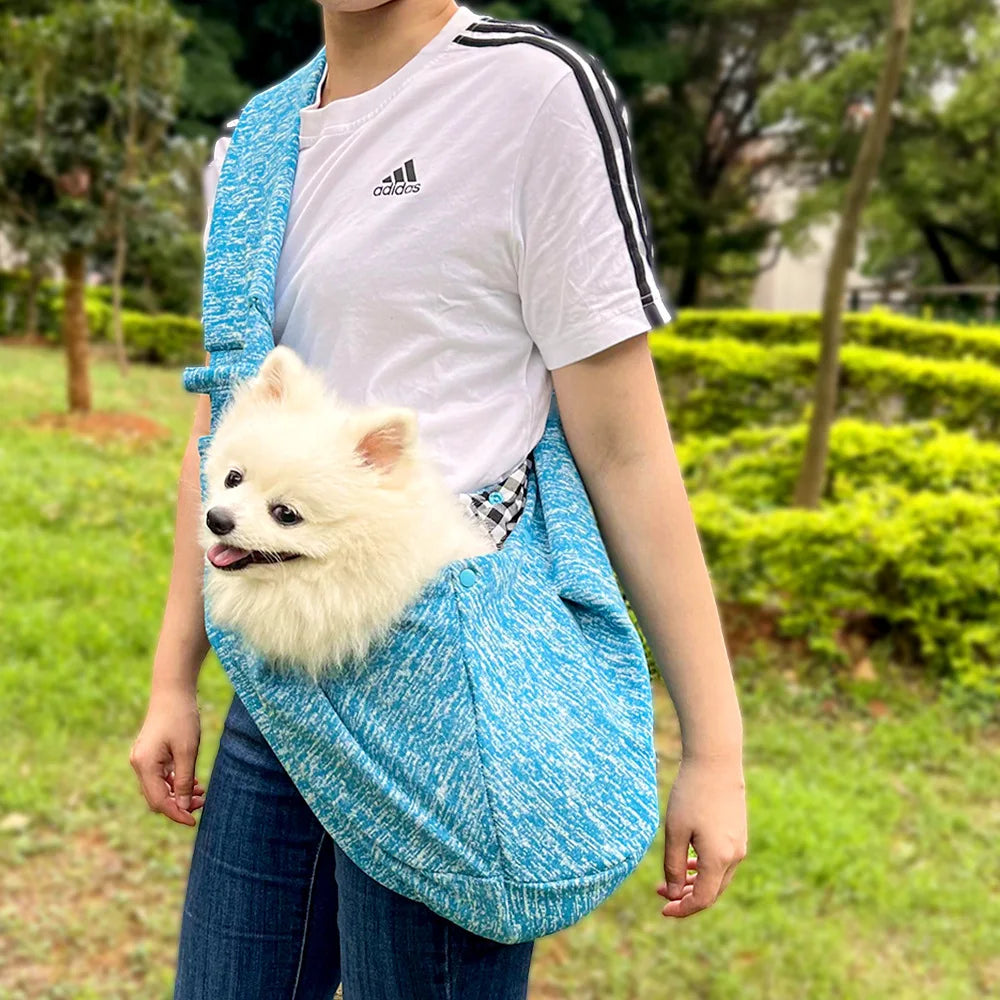 Sling Transporteur Bandoulière en Toile Chien & Chat – Mains Libres | Jusqu’à 7,5 kg | Chihuahua, Caniche & Teddy