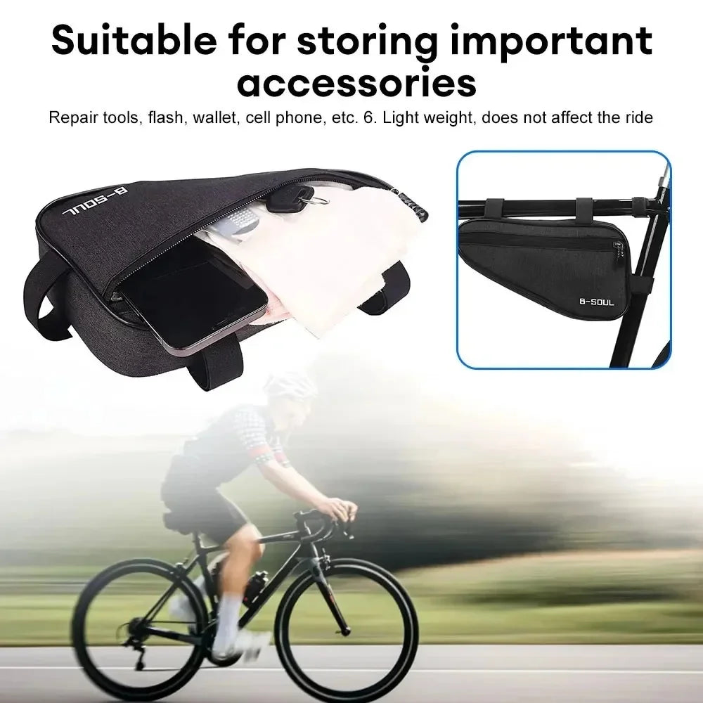 Sacoche Triangulaire de Cadre Vélo – Légère, Durable & Facile à Installer