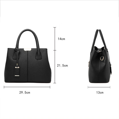 Women's PU Leather Tote Bag - Large, Shoulder & Crossbody