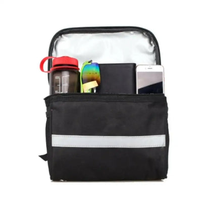 Sacoche de guidon vélo – Poche isotherme, fenêtre téléphone & bande réfléchissante