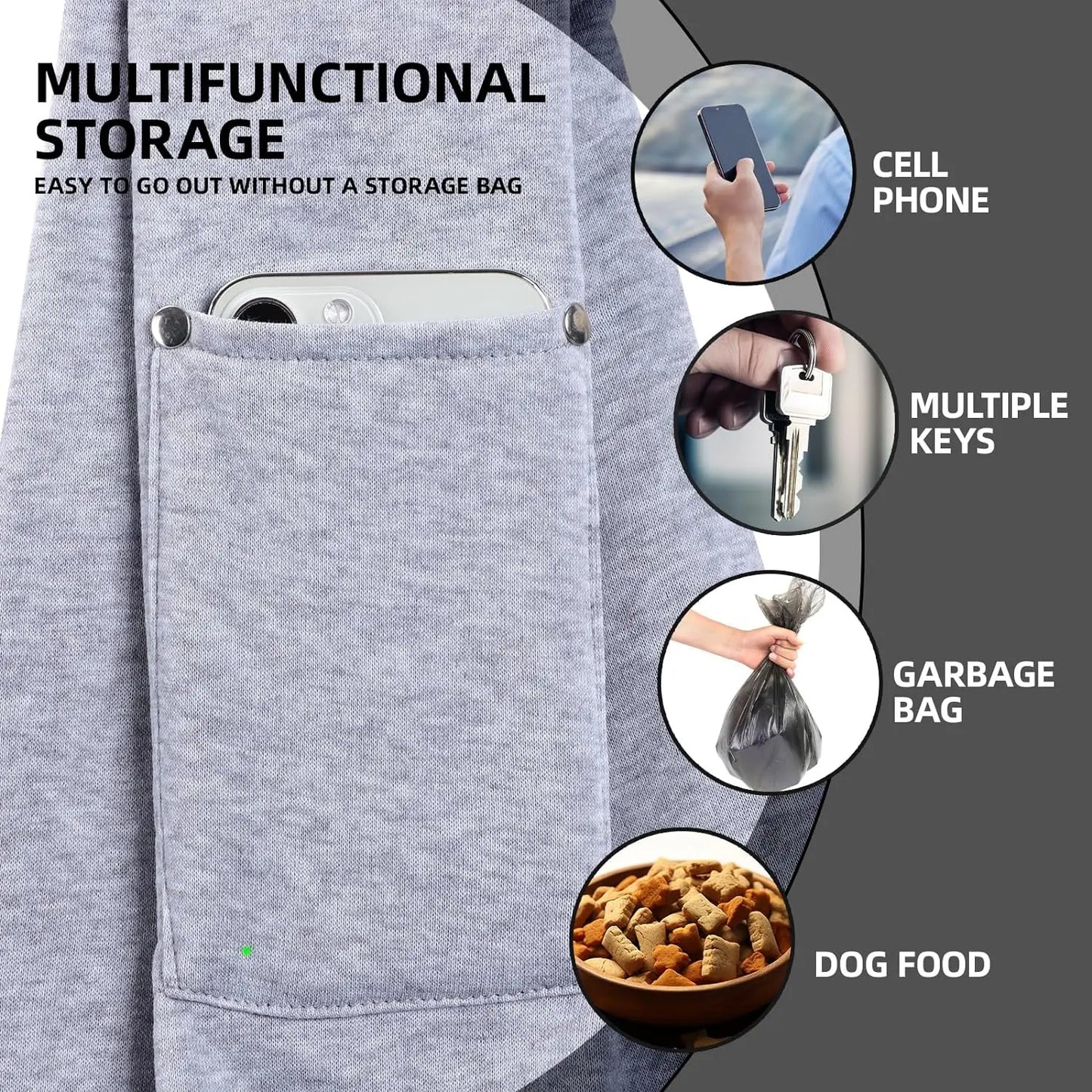 Hands-Free Dog & Cat Carrier Sling – Wearable Sling | Walks, Cycling & Motorcycling | Up to 7.5 kg