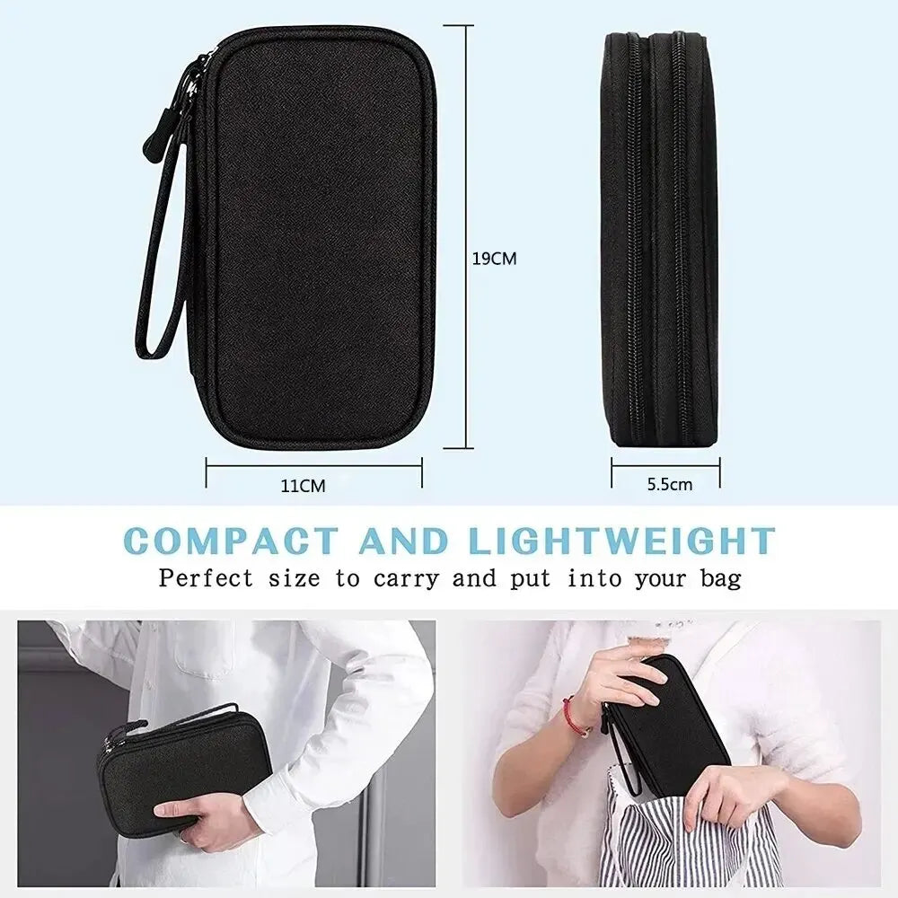Pochette Organisateur de Câbles – Double ou Simple Couche, Imperméable & Compacte